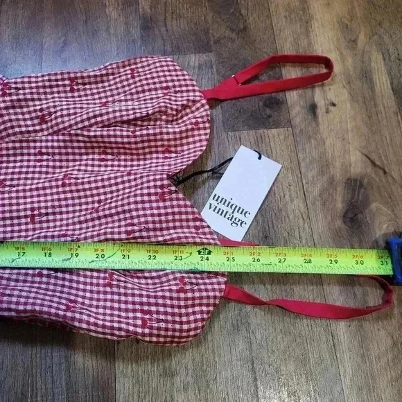 NWT Unique Vintage 2-Piece Cherry Romper & Skirt Set Size (2) XS - Picture 3 of 13